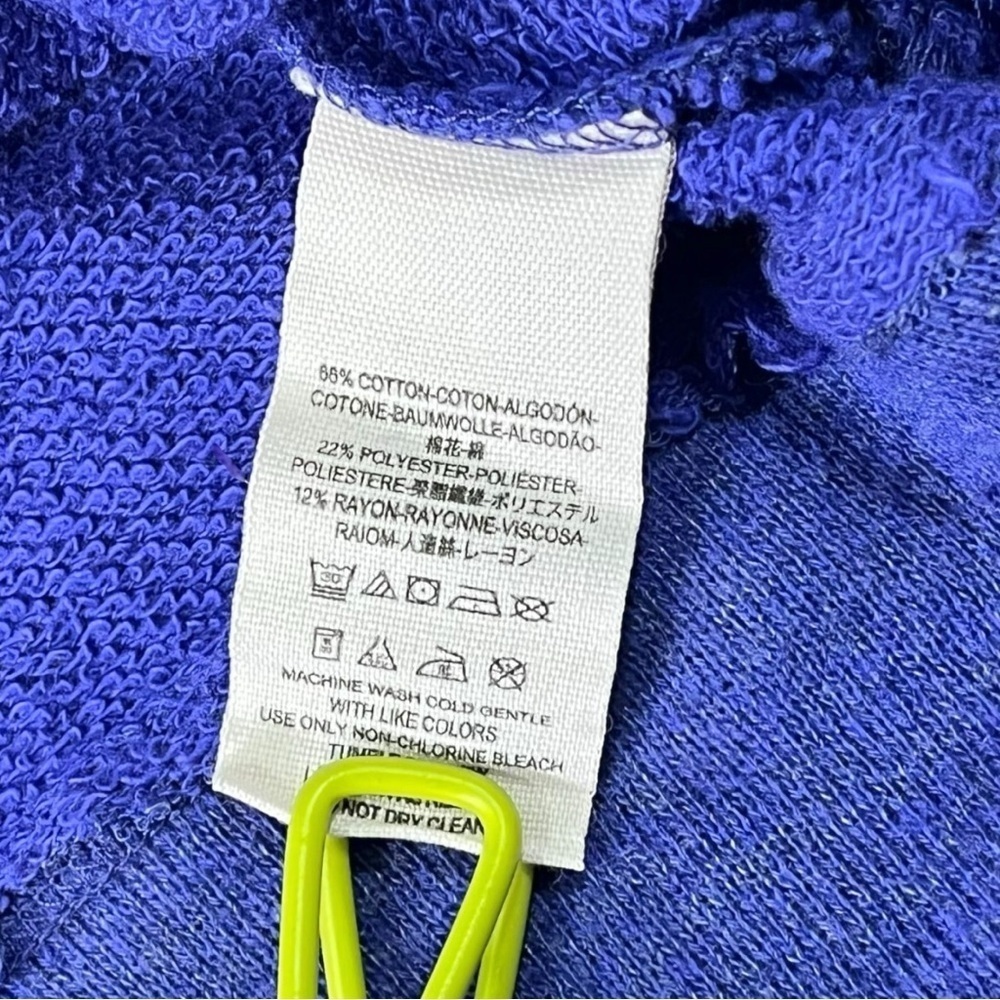 NWT Free People Distressed Draped Blue Violet Pullover Sweater sz XS - Picture 4 of 11